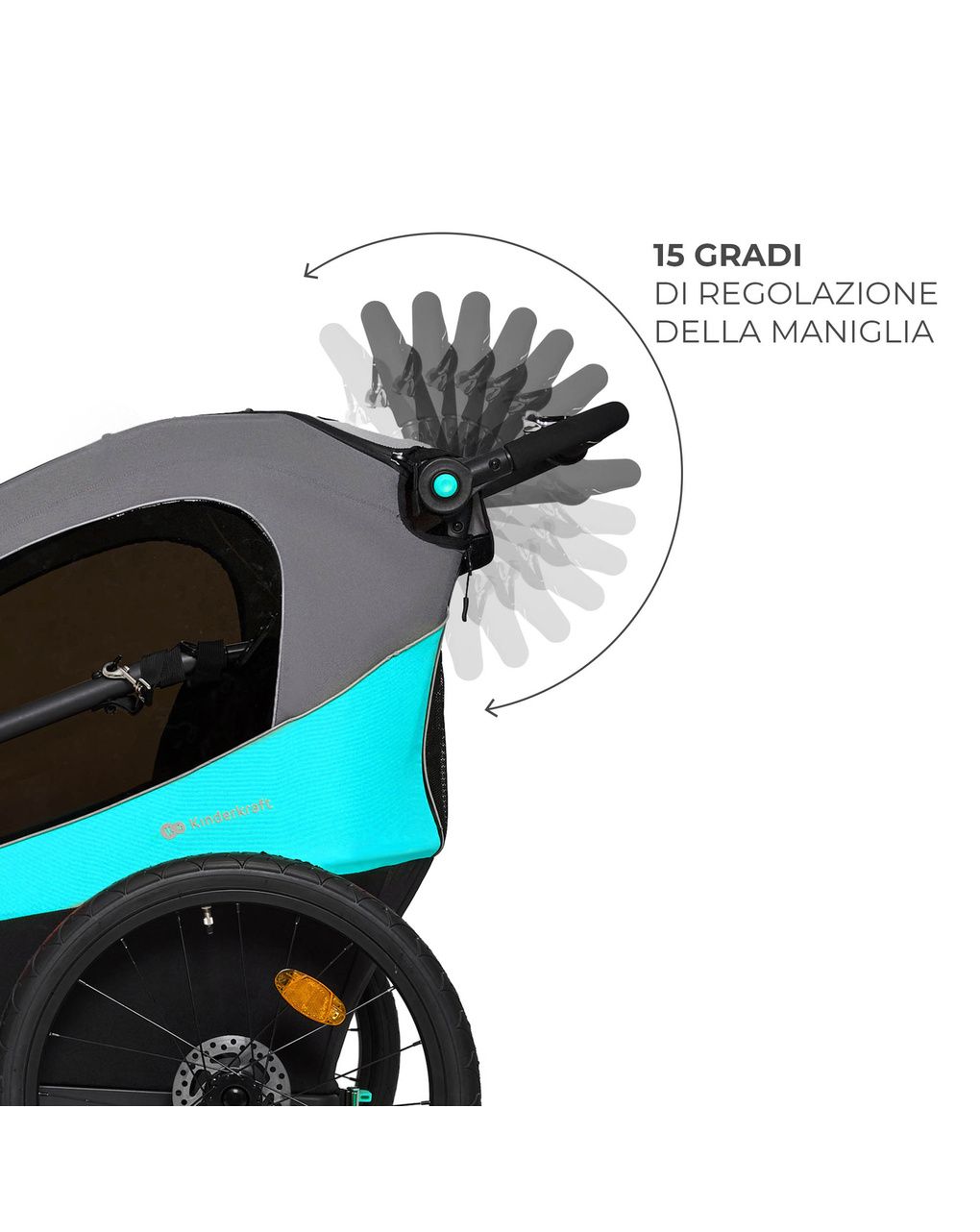 Carrello passeggino nava walk 2in1 grey - kinderkraft