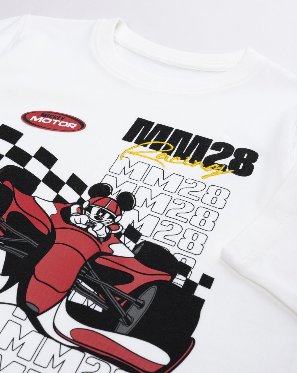 T-shirt manica lunga bimbo bianca mickey f1