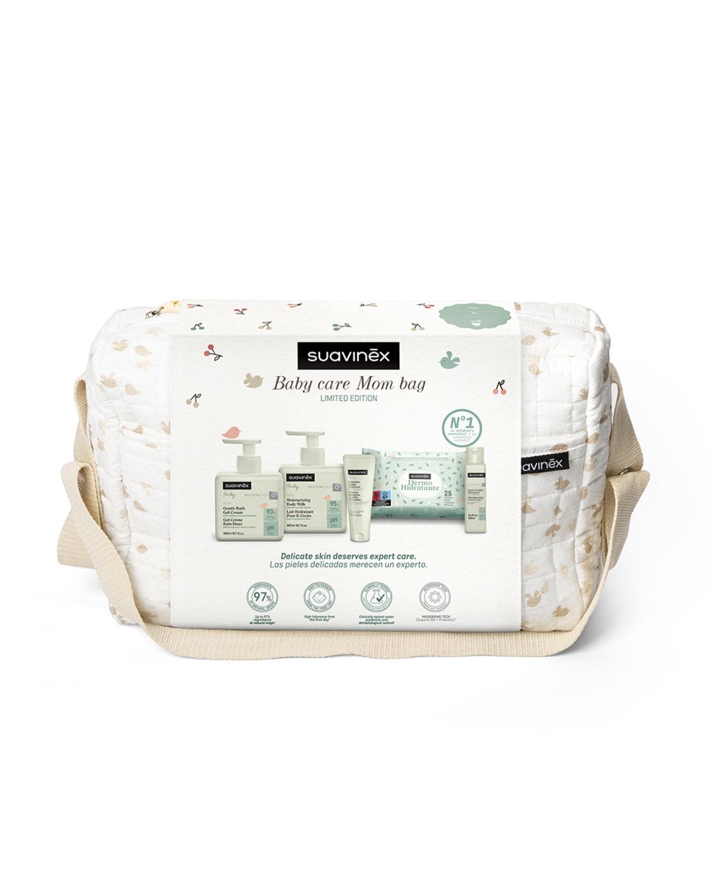 Borsa cosmetica birdies beige - suavinex