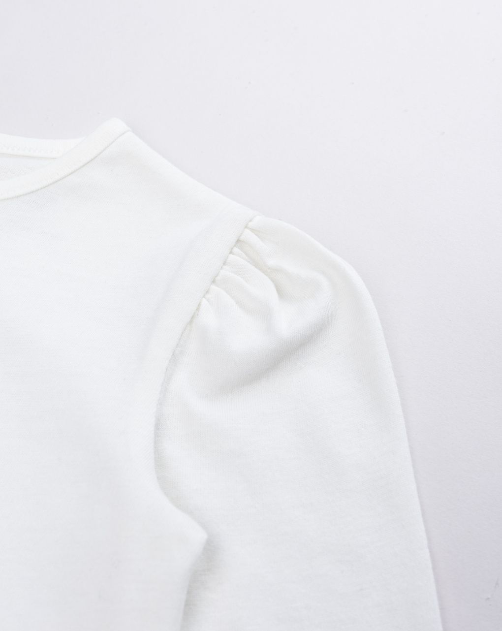 T-shirt manica lunga bimba bianca stampata