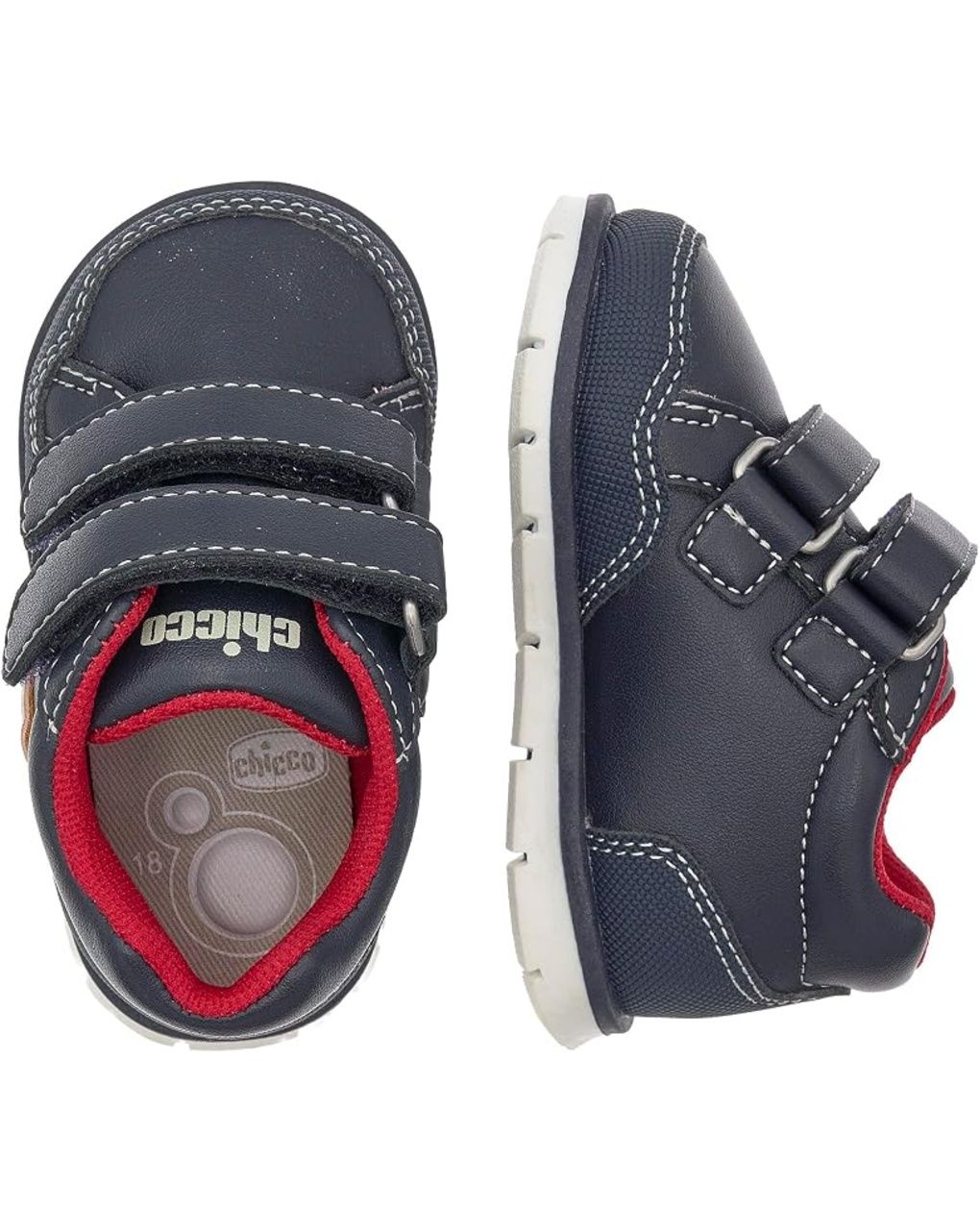 Chicco - scarpa franz bimbo blu doppio velcro con stella