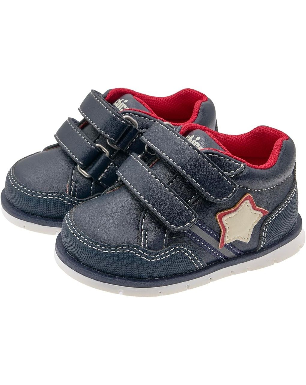 Chicco - scarpa franz bimbo blu doppio velcro con stella