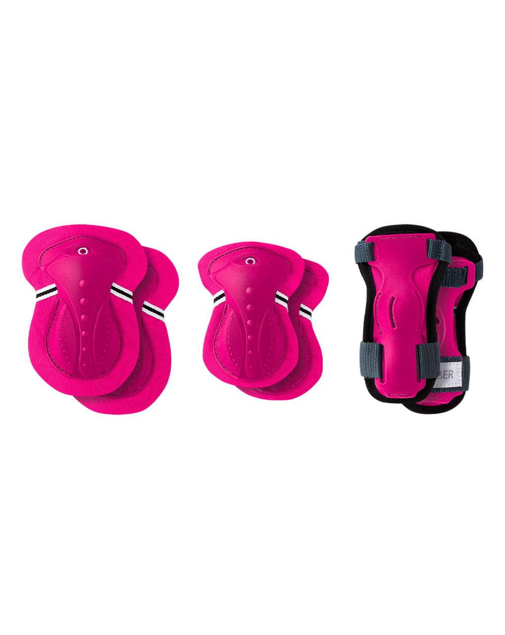 Globber set protezioni junior xs (fucsia) – ginocchiere, gomitiere e polsiere per bambini