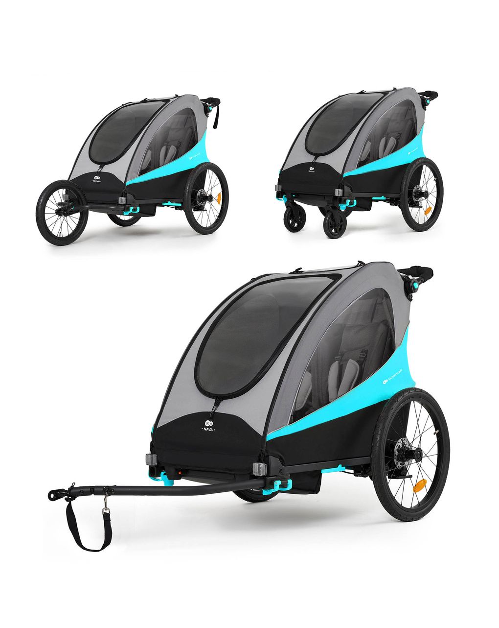 Carrello passeggino nava walk 2in1 grey - kinderkraft