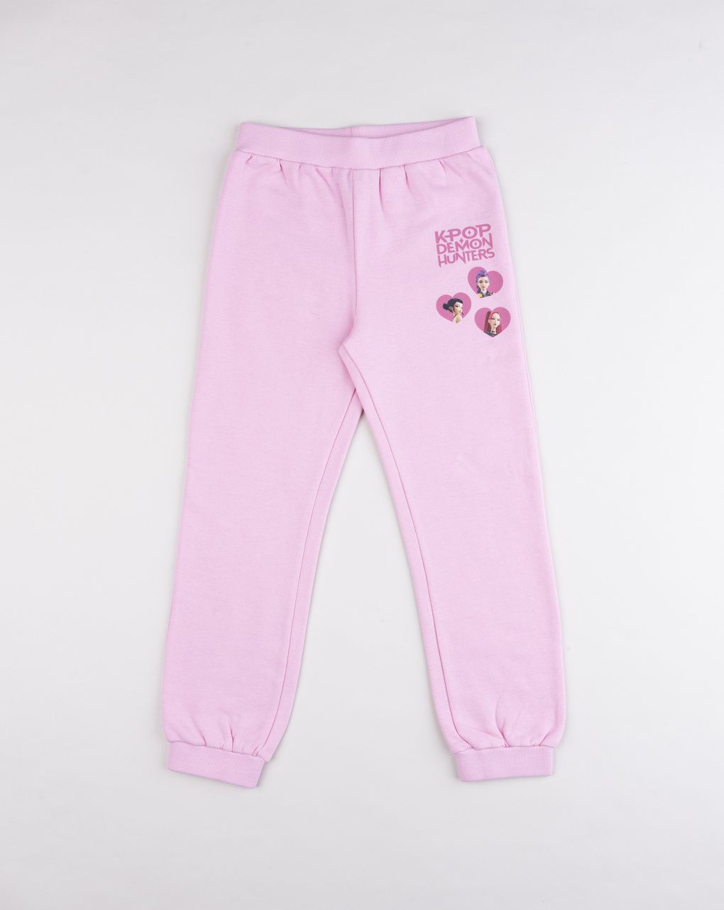 Pantaloni tuta rosa bambina k-pop felpati
