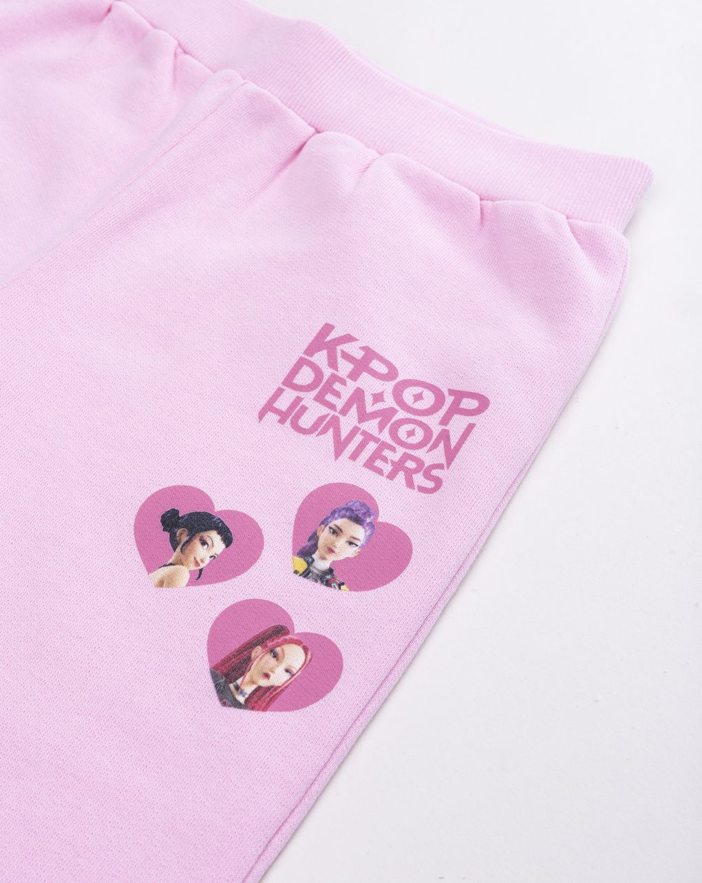 Pantaloni tuta rosa bambina k-pop felpati