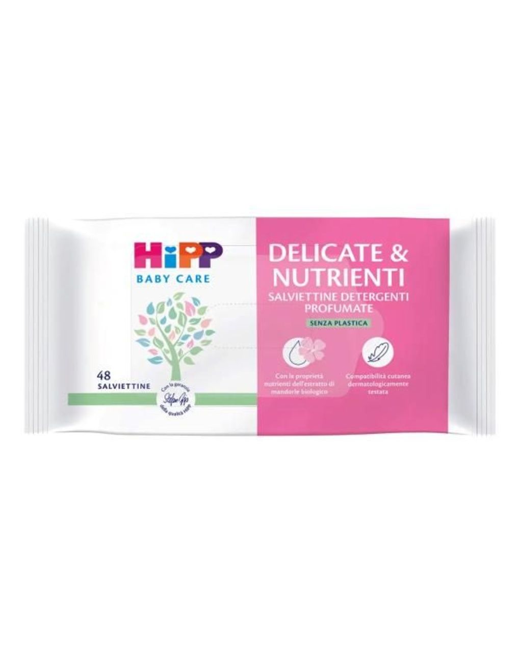 Salviettine 2 in 1 delicate & nutrienti 48 pezzi - hipp