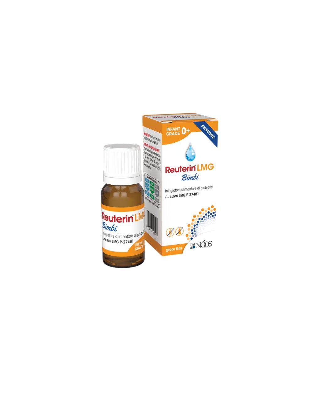 Integratore alimentare probiotico reuterin lmg bimbi 8ml - noos