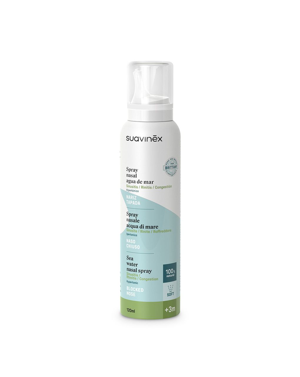 Spray nasale ipertonico +3m 120ml - suavinex