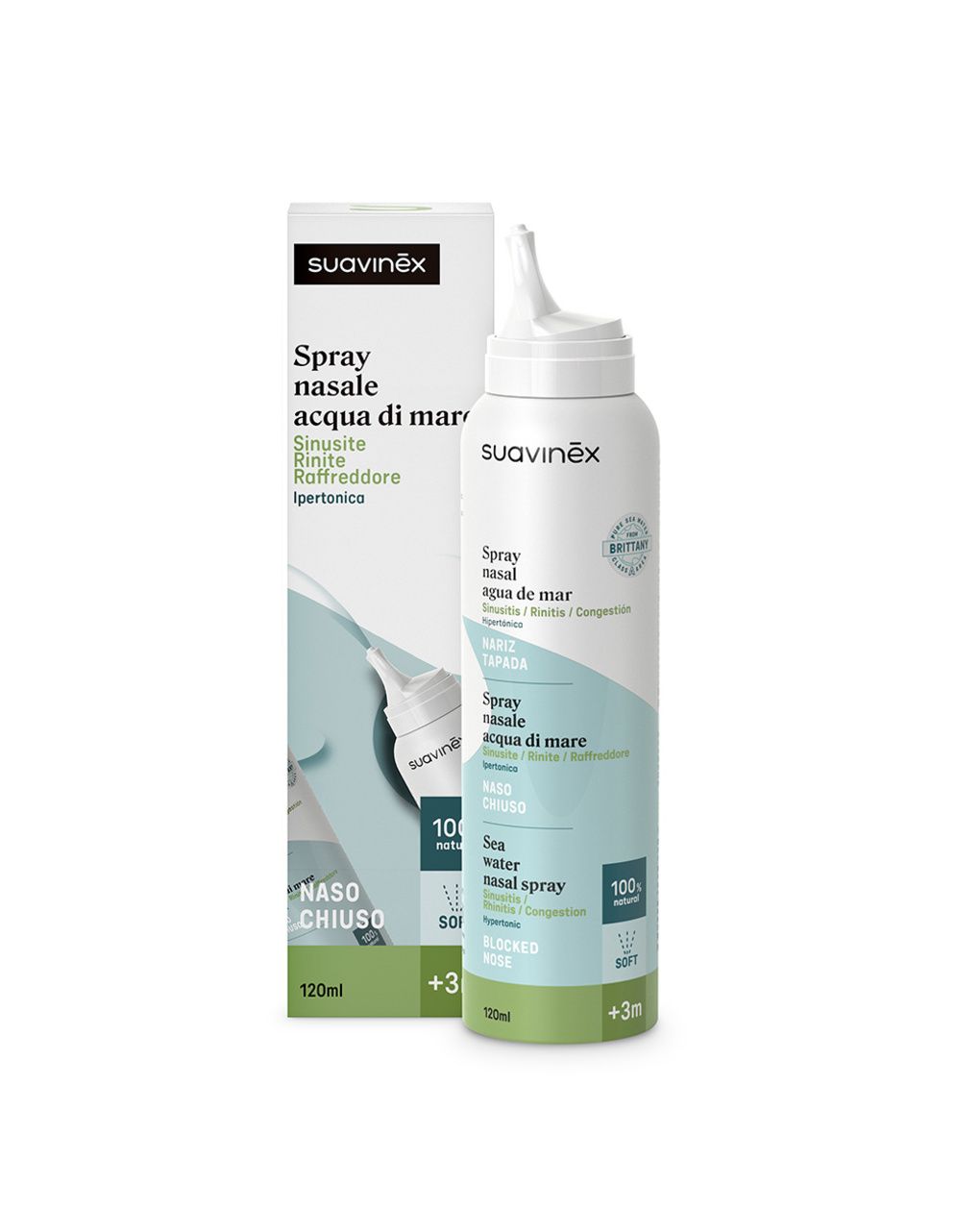 Spray nasale ipertonico +3m 120ml - suavinex