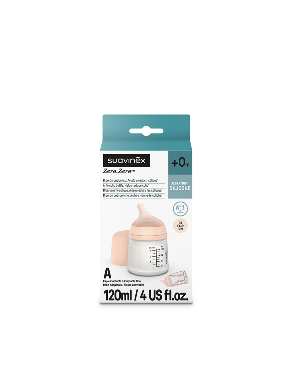 Biberon zero.zero 120ml tu fair - suavinex