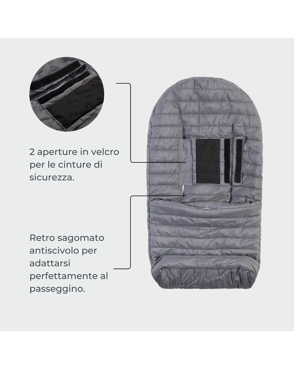 Slender pistacchio - sacco universale per passeggino ultra sottile 6/36 mesi - nuvita
