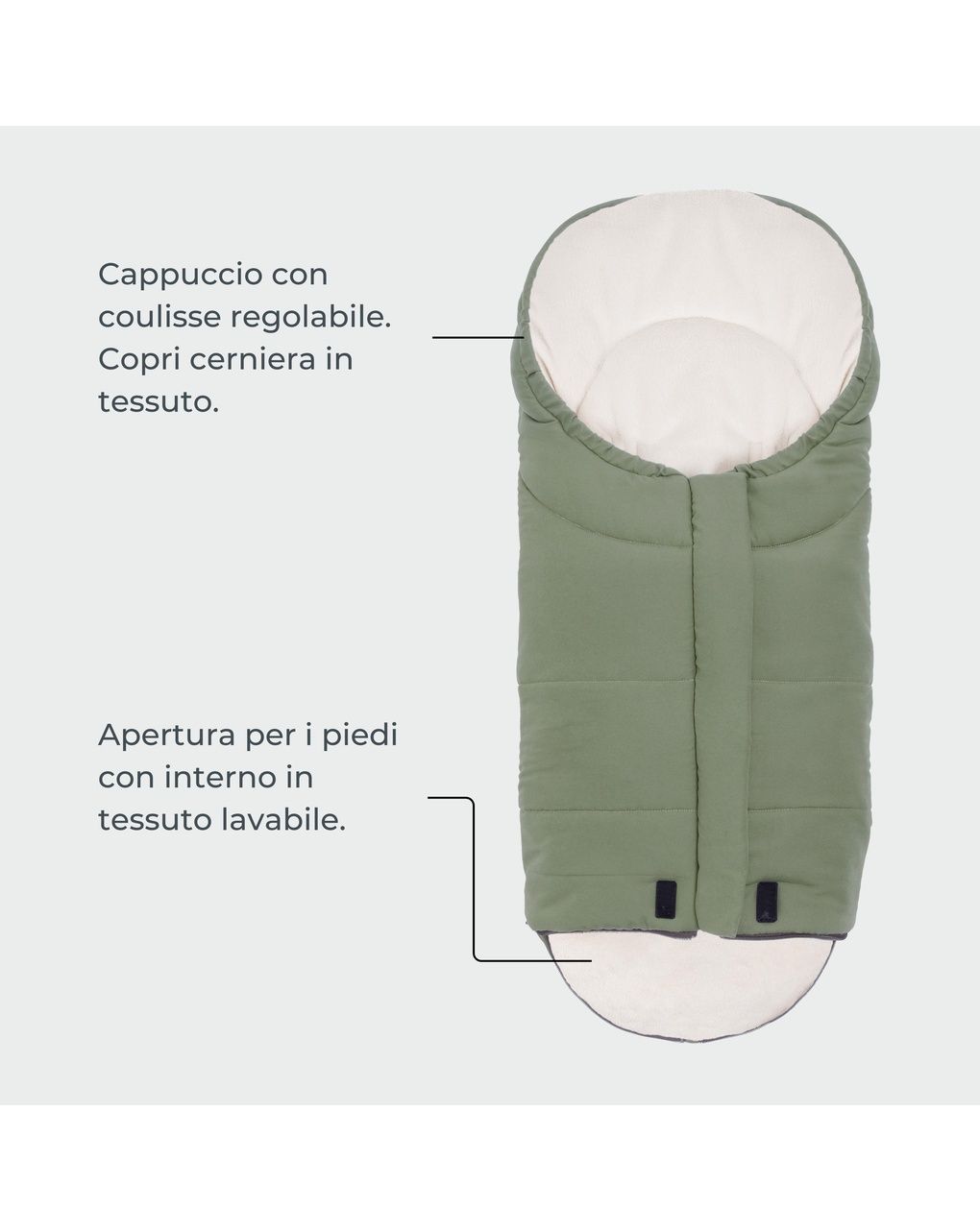 Sacco universale per seggiolini auto gruppo 0+ moovo ovetto city / grigio - nuvita