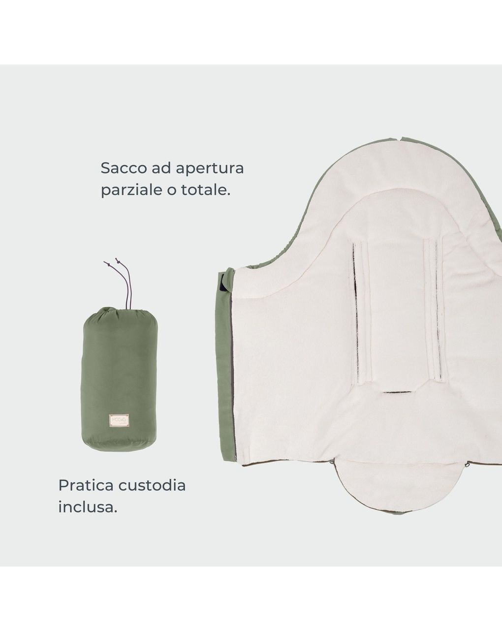 Sacco universale per seggiolini auto gruppo 0+ moovo ovetto city / grigio - nuvita