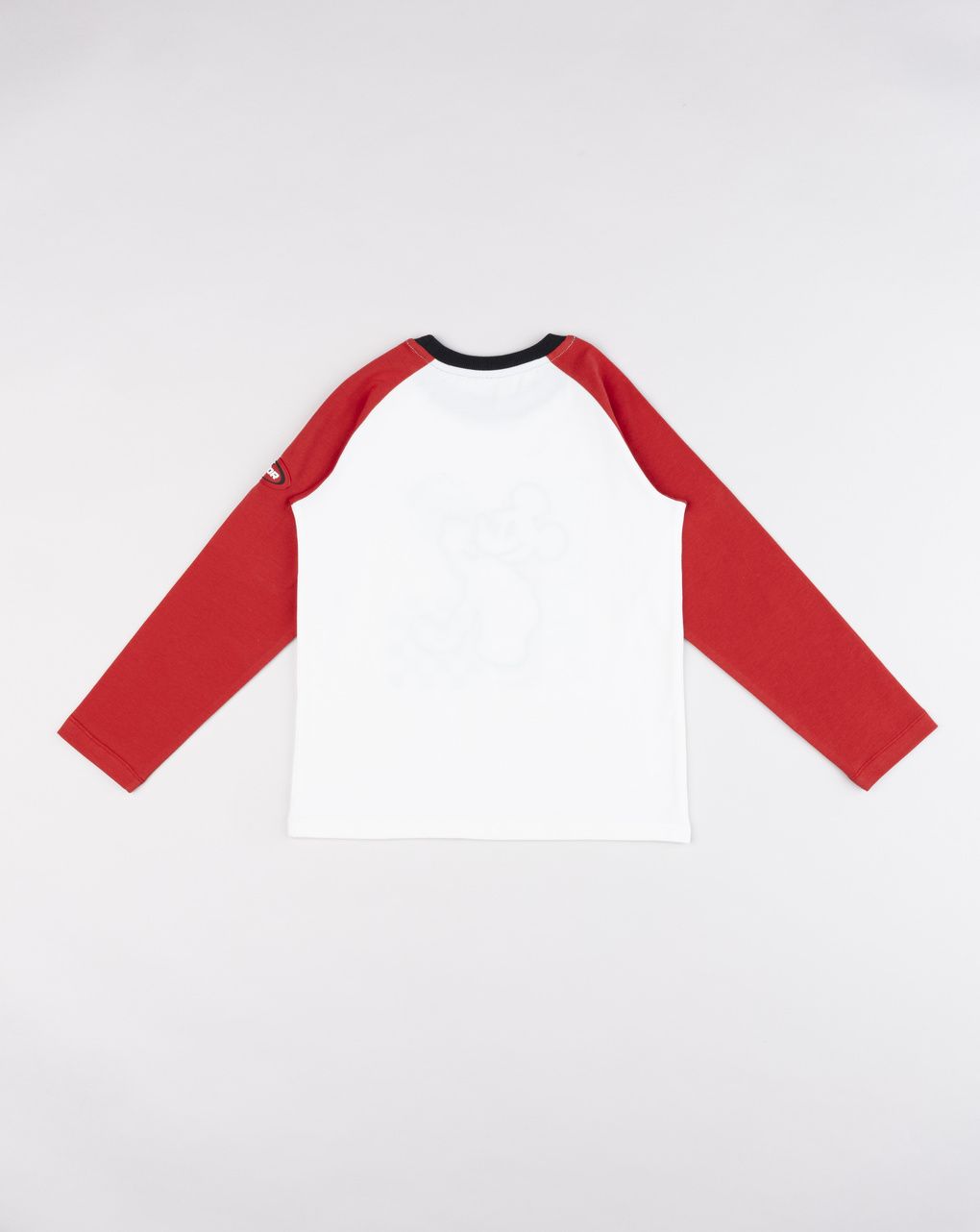 T-shirt manica lunga bimbo bianco/rossa mickey mouse