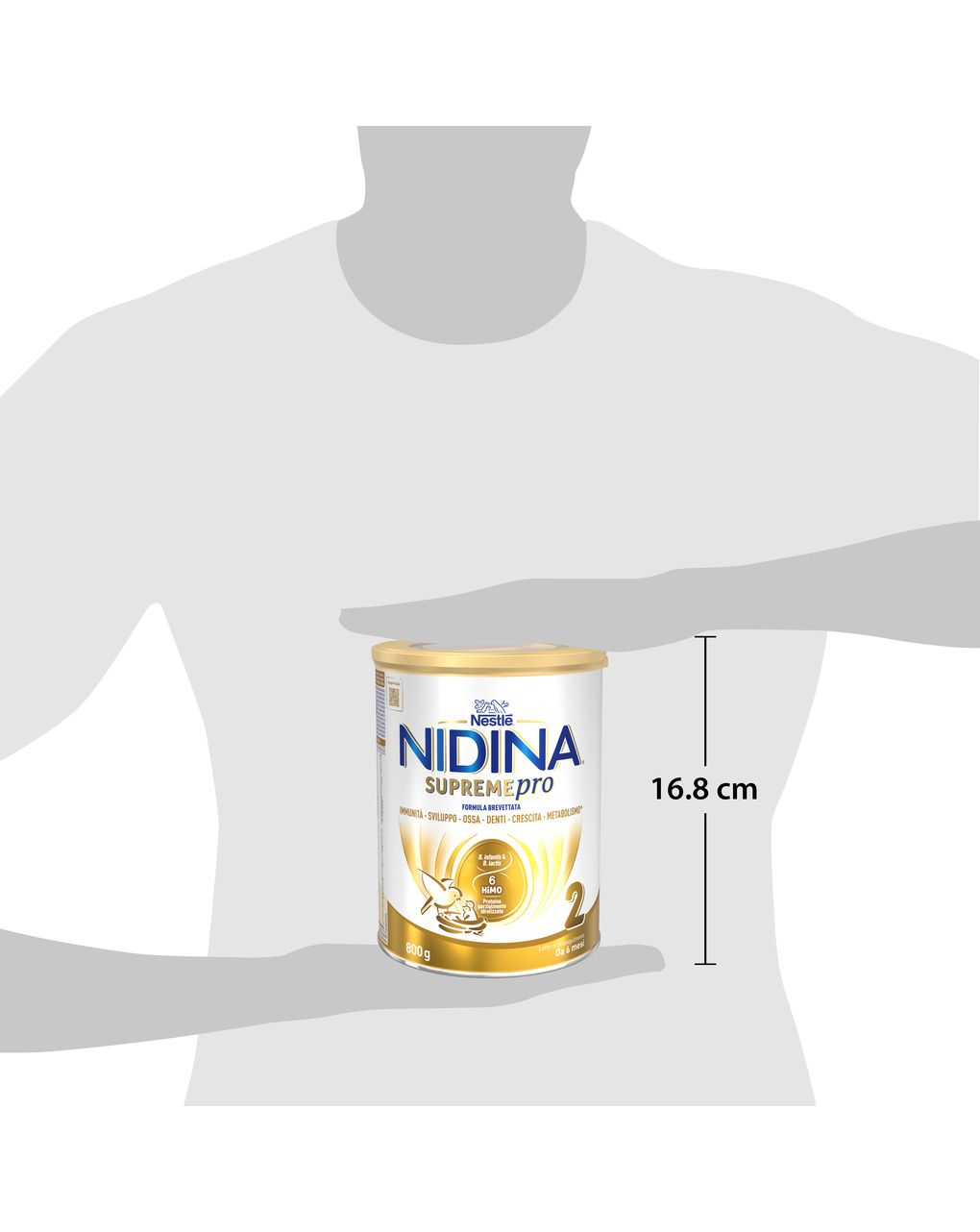 Nidina supremepro 2 latte di proseguimento in polvere da 6 mesi, latta 800g - nestle nidina