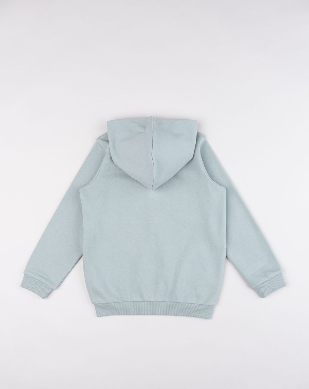 Felpa con cappuccio e zip bimba grigio/verde