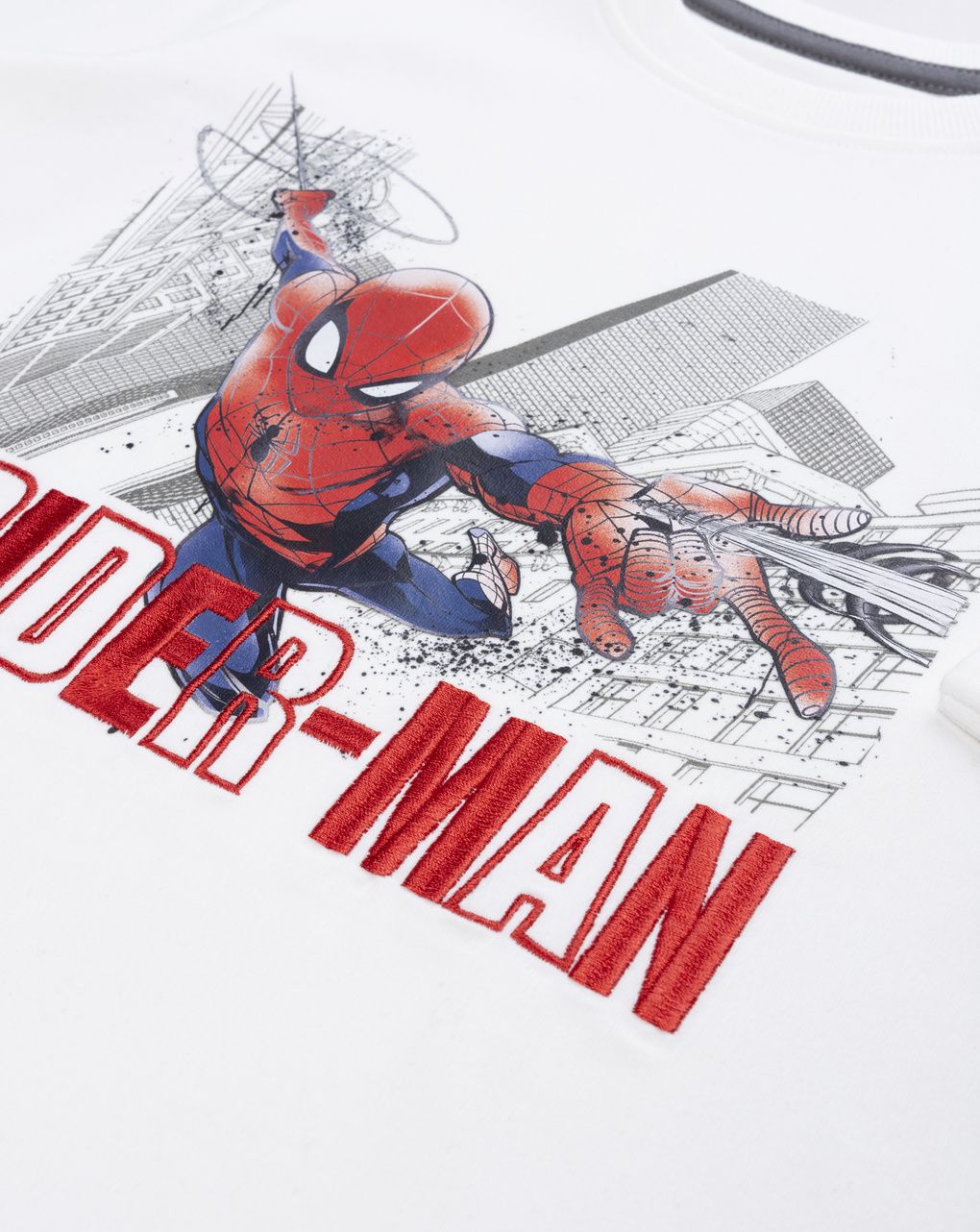 T-shirt manica lunga bimbo bianca spiderman