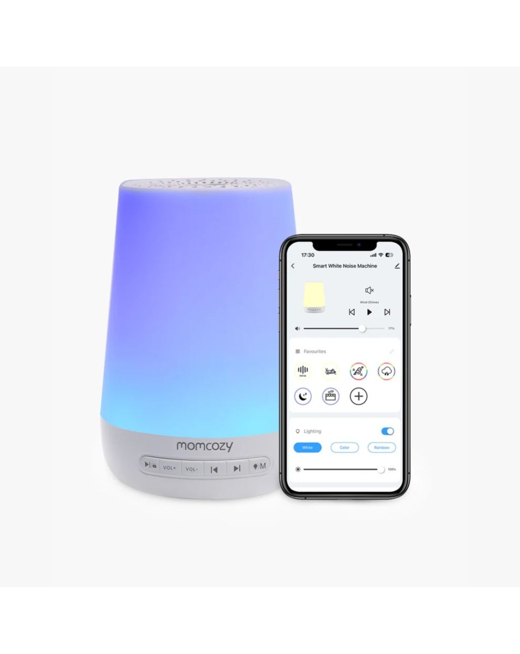 Momcozy smart nightlight e sound white noise app control