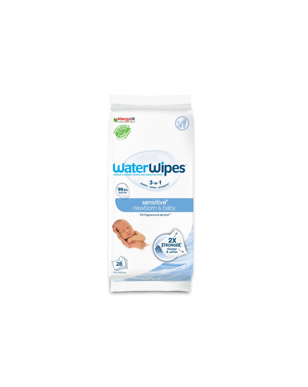 Salviette umidificate baby 99.9% acqua bio pack of 28 - water wipes