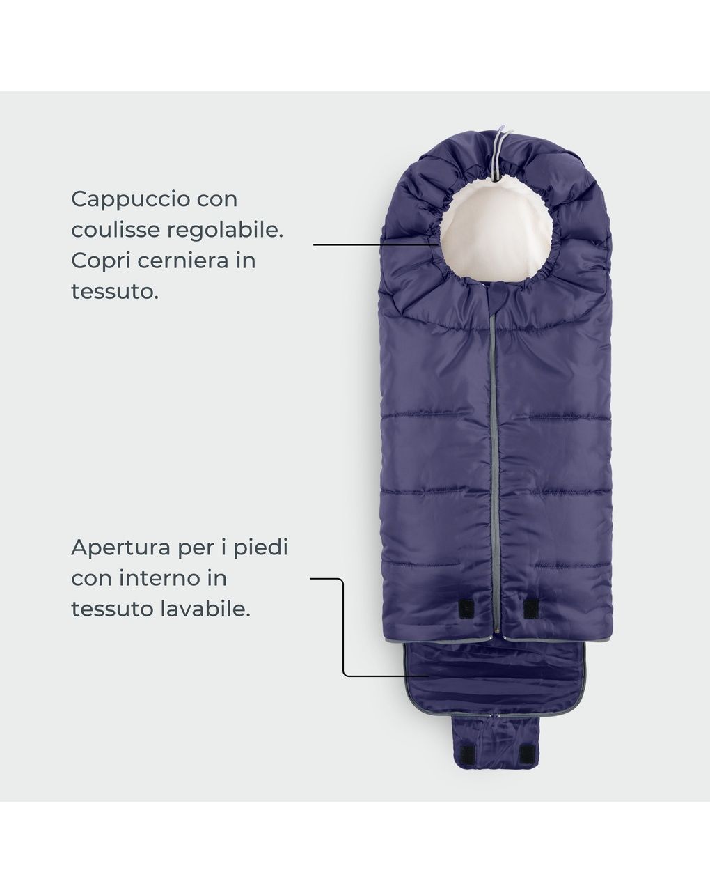Sacco universale per passeggino moovo junior essential /  grigio - nuvita