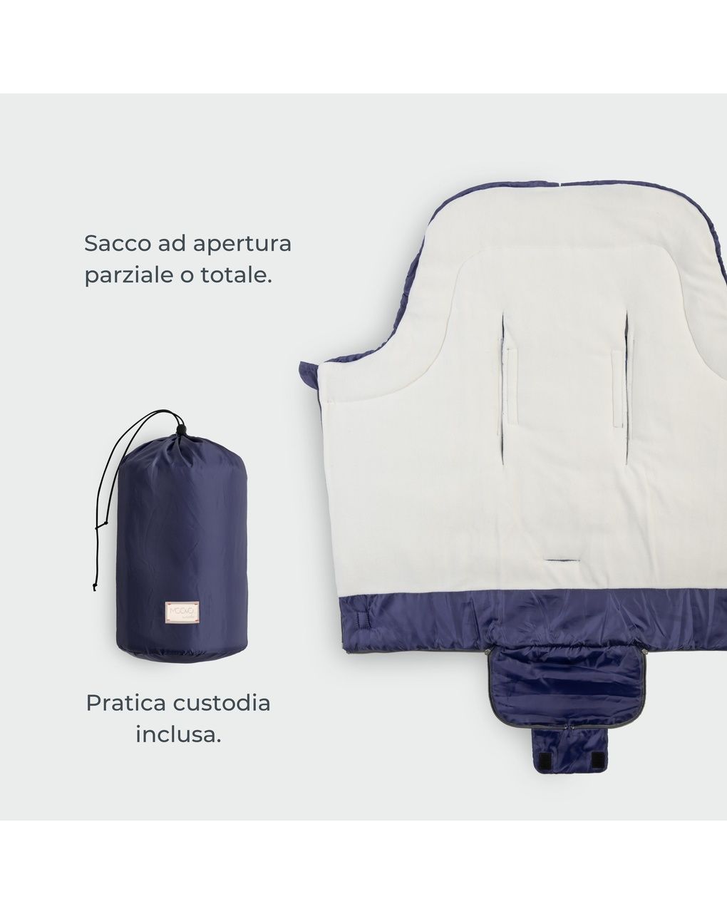 Sacco universale per passeggino moovo junior essential /  grigio - nuvita