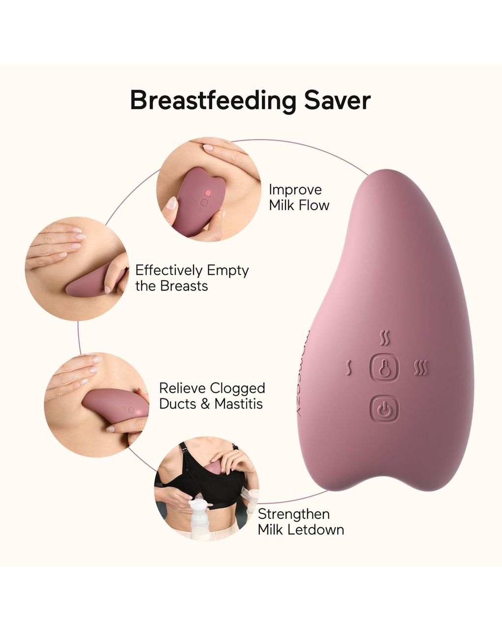 Momcozy warming lactation massaggiatore riscaldante per l'allattamento 2-in-1 pack1
