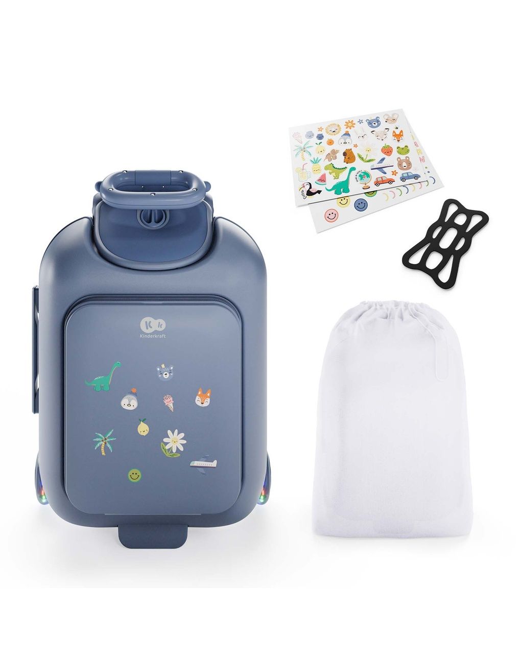 Valigia per bambini 2 in 1 con seduta cabby - blue - kinderkraft