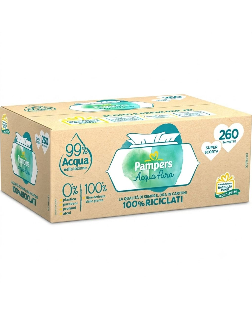 Salviette acqua pura penta x260 - pampers