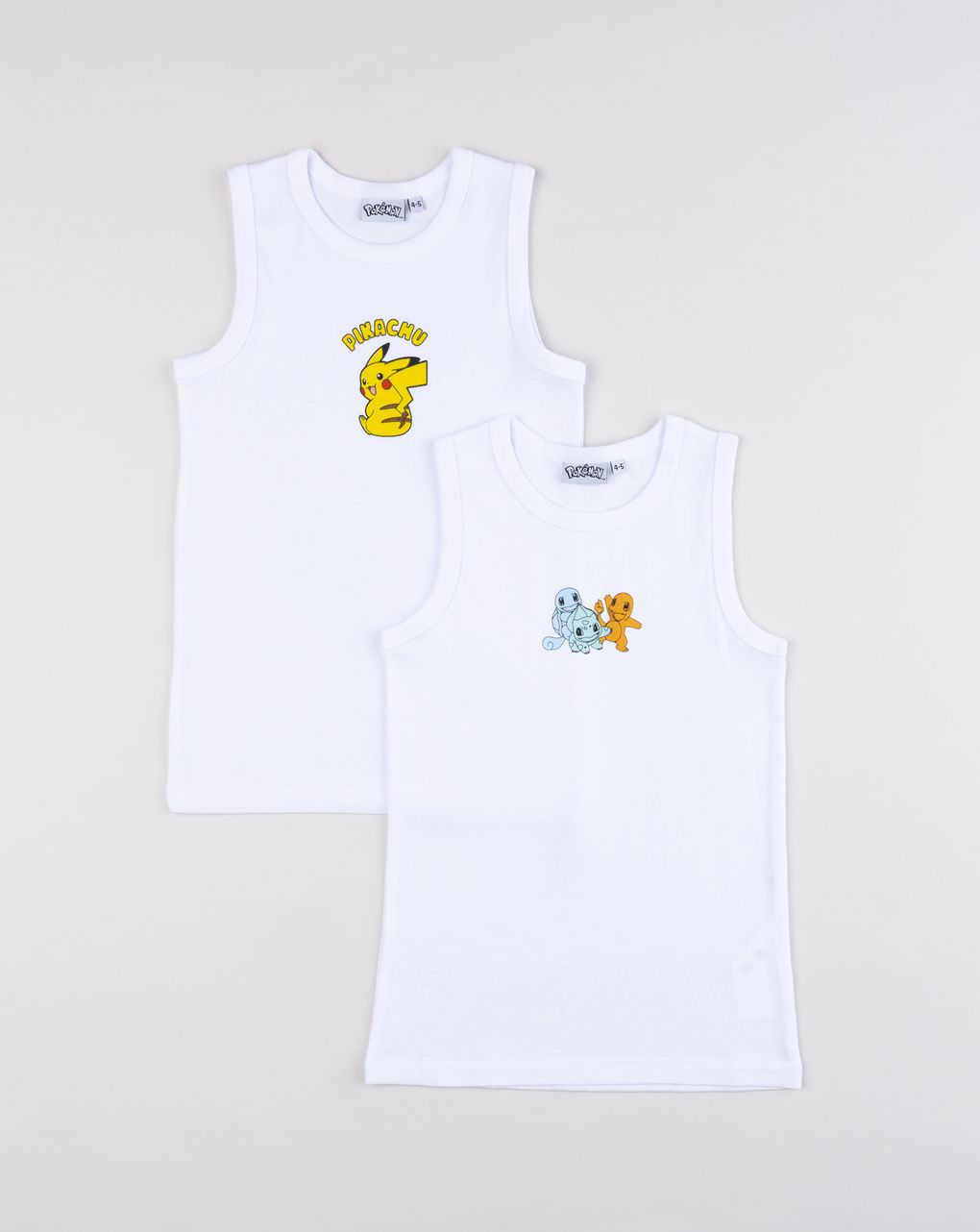 Pack 2 canotte bambino pokémon bianco
