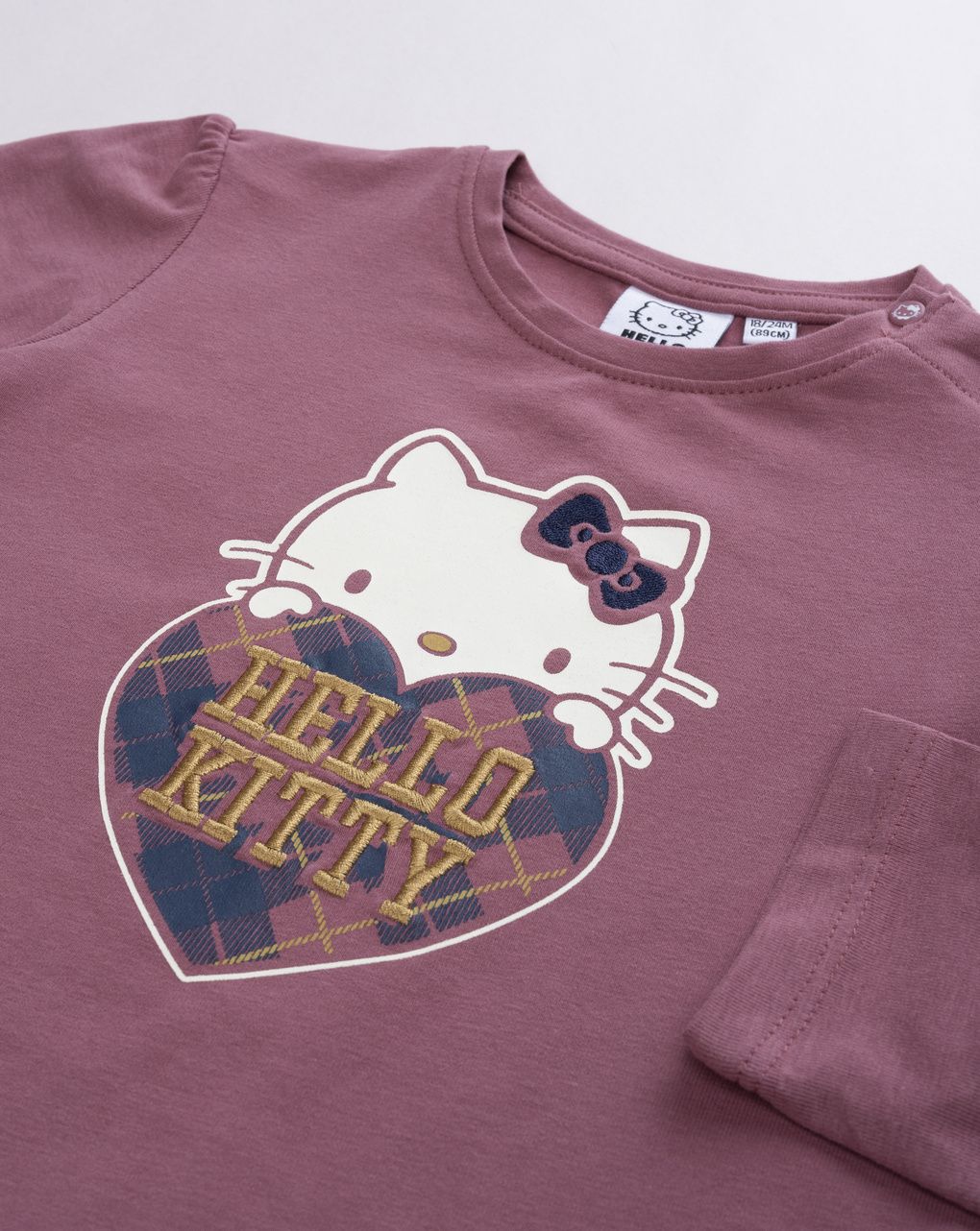 T-shirt bimba hello kitty rosa antico
