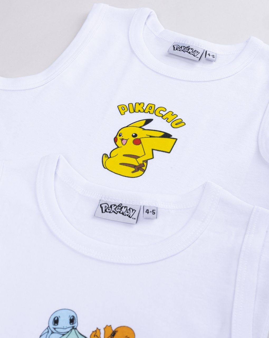 Pack 2 canotte bambino pokémon bianco