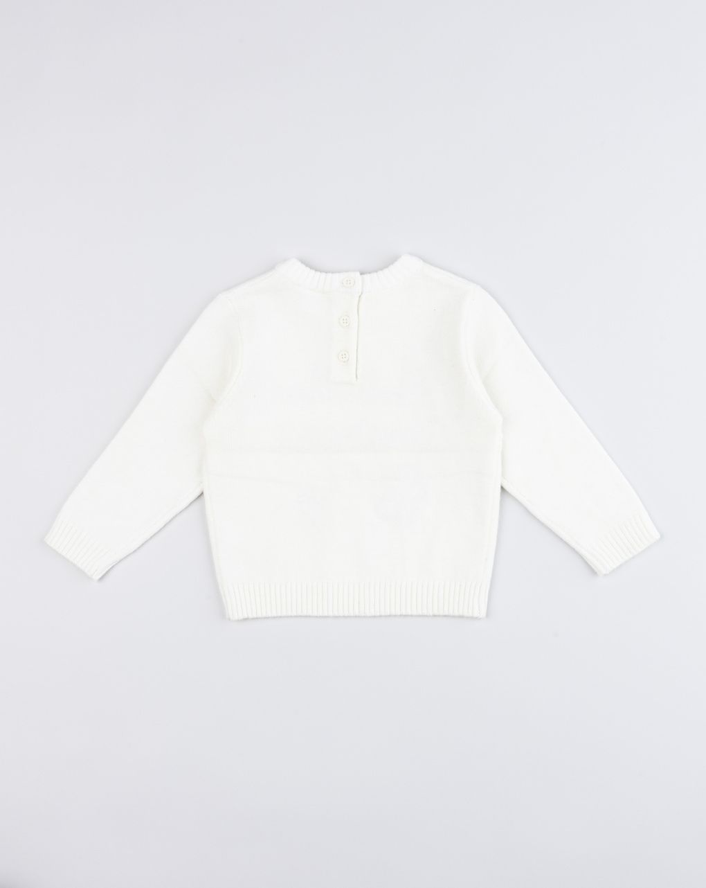Maglione bianco bimba natale con grafica a tema
