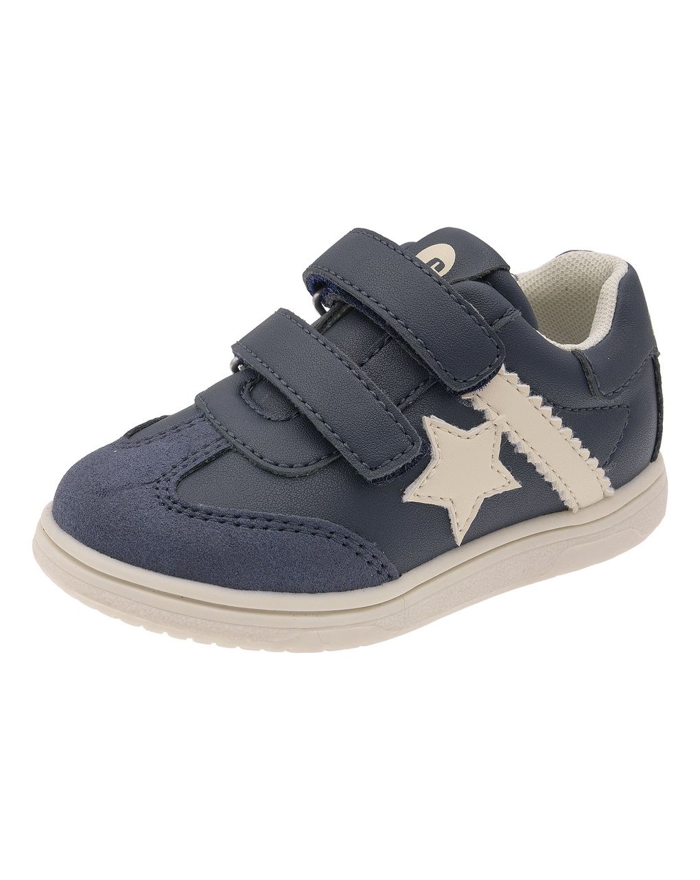 Chicco - sneakers blu caos bambino con doppio strappo e stella
