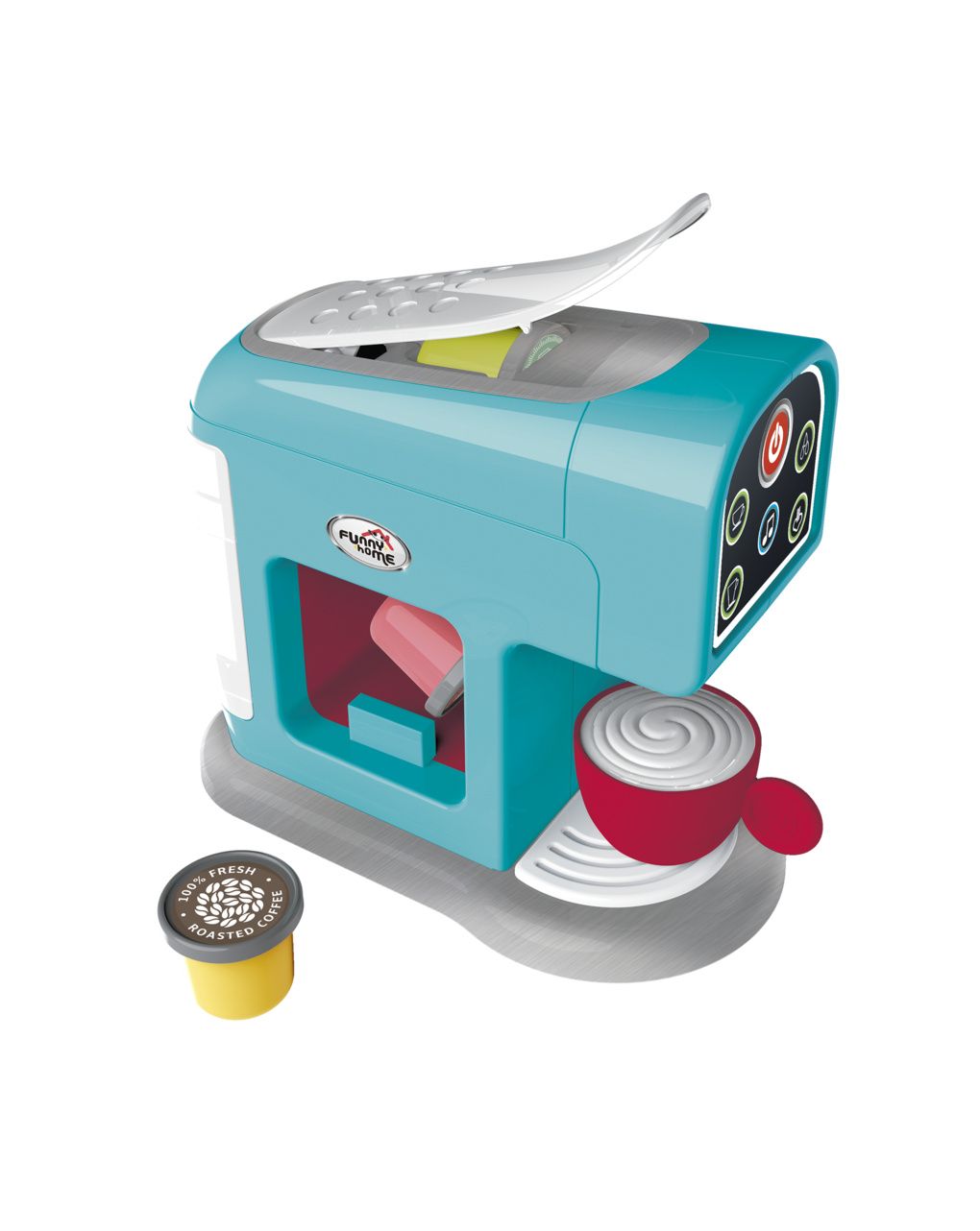 4 in 1 breakfast set per cucina giocattolo – include caffettiera, tostapane, frullatore e planetaria – funny home