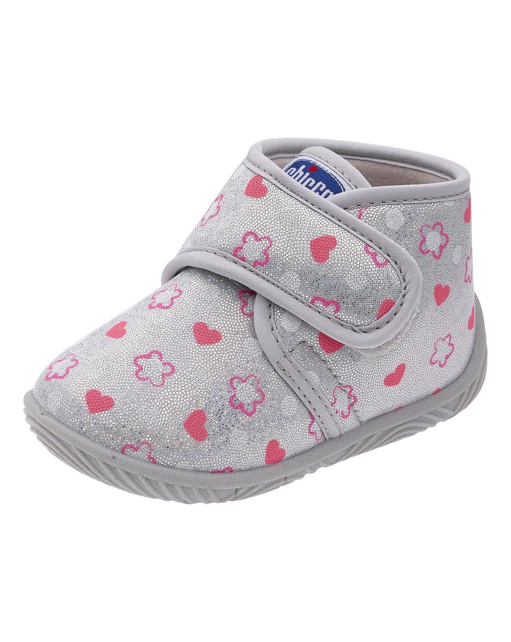 Chicco - scarpa asilo bimba grigia fedora  con allover