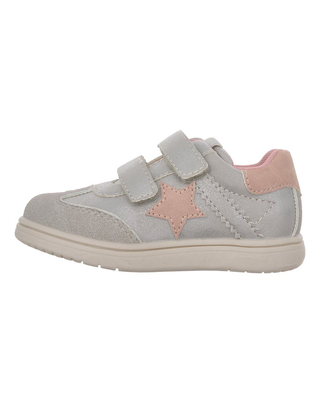 Chicco - sneakers girgio/rosa bimba con stella
