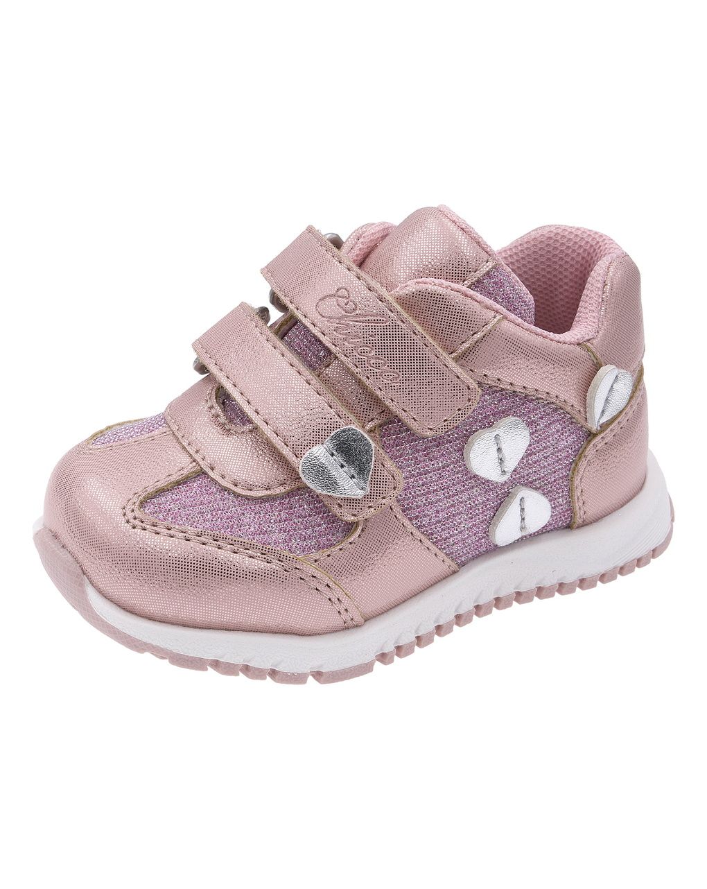 Chicco - scarpa glory bimba rosa doppio velcro con cuoricini