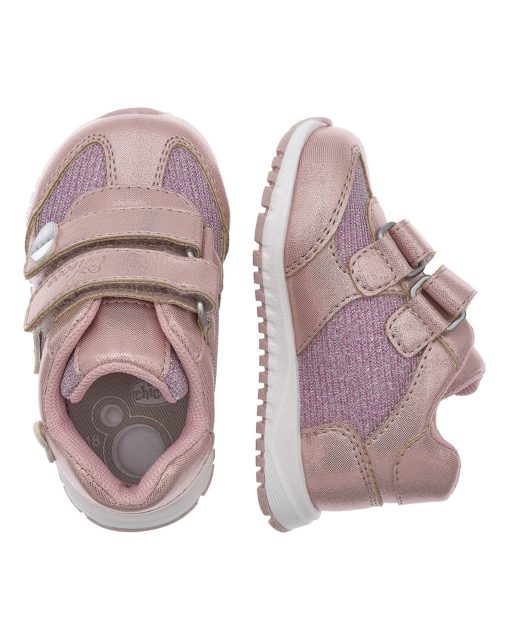 Chicco - scarpa glory bimba rosa doppio velcro con cuoricini