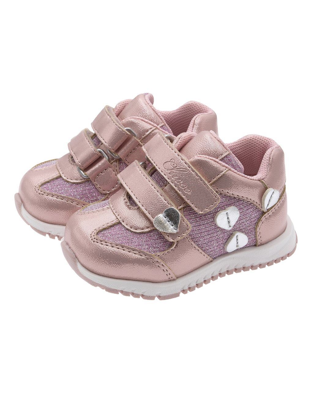 Chicco - scarpa glory bimba rosa doppio velcro con cuoricini
