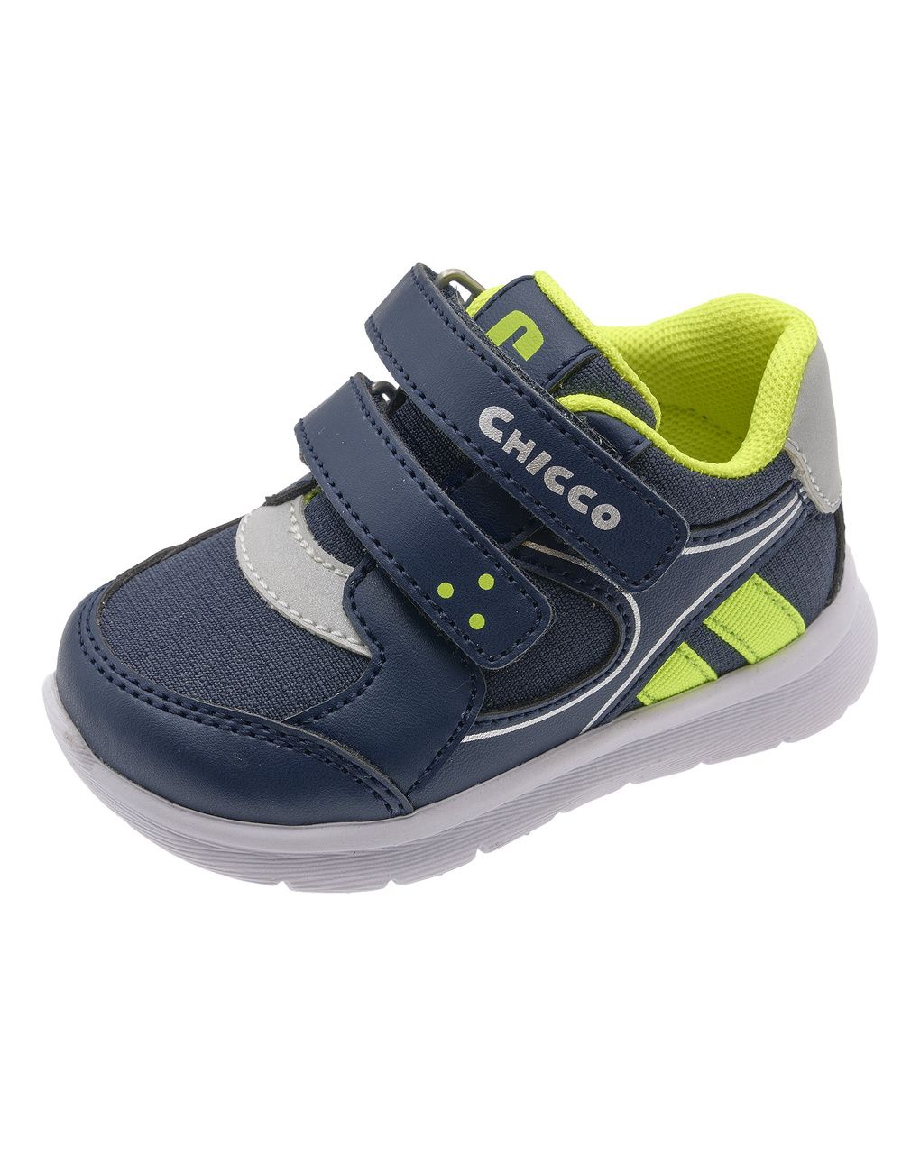 Chicco - scarpa gufo bimbo blu e verde con doppio strappo