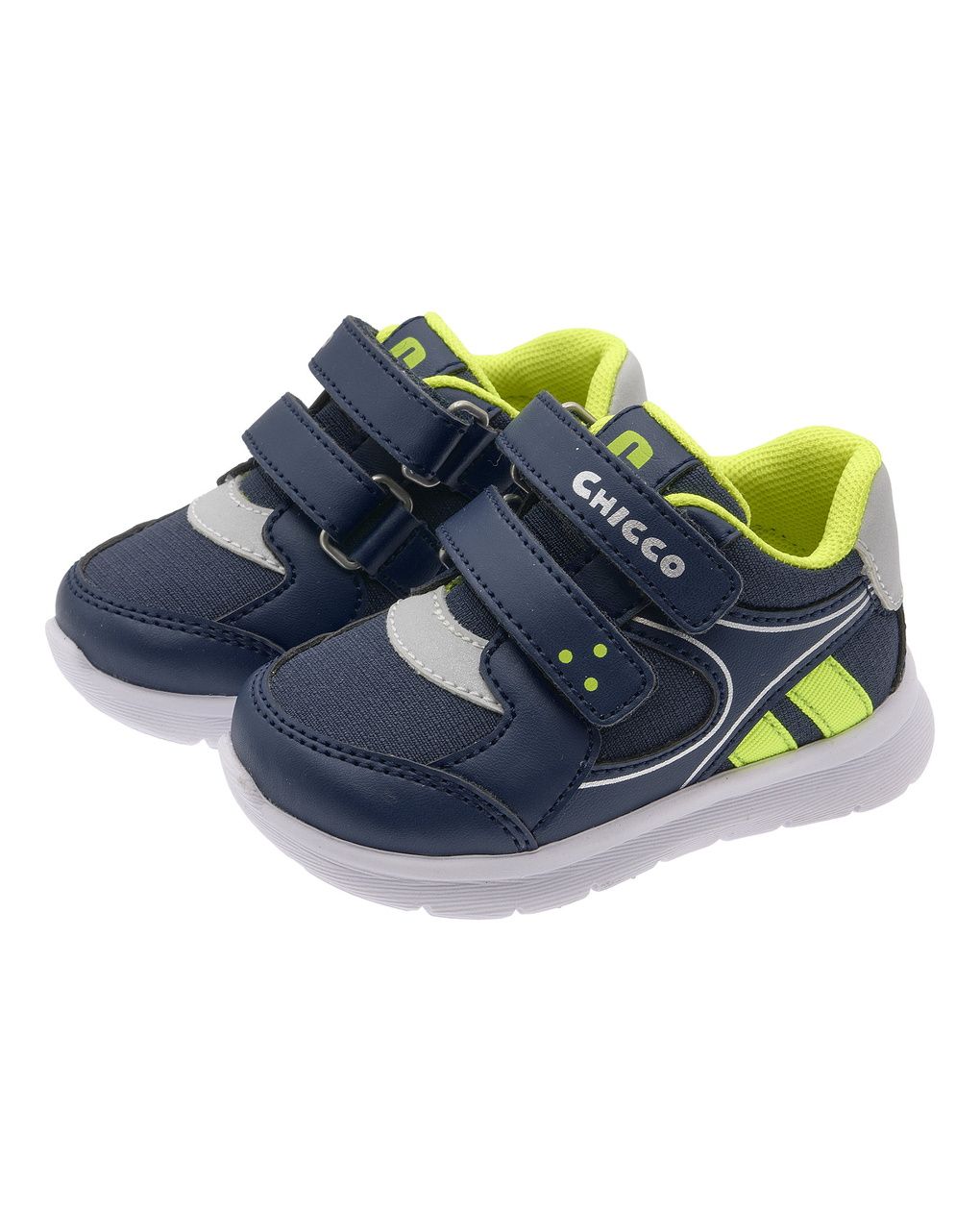 Chicco - scarpa gufo bimbo blu e verde con doppio strappo