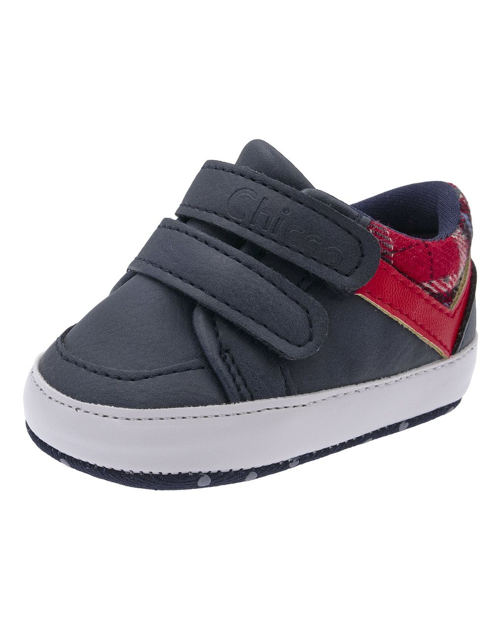 Chicco - scarpe bimbo blu olfio scozzese