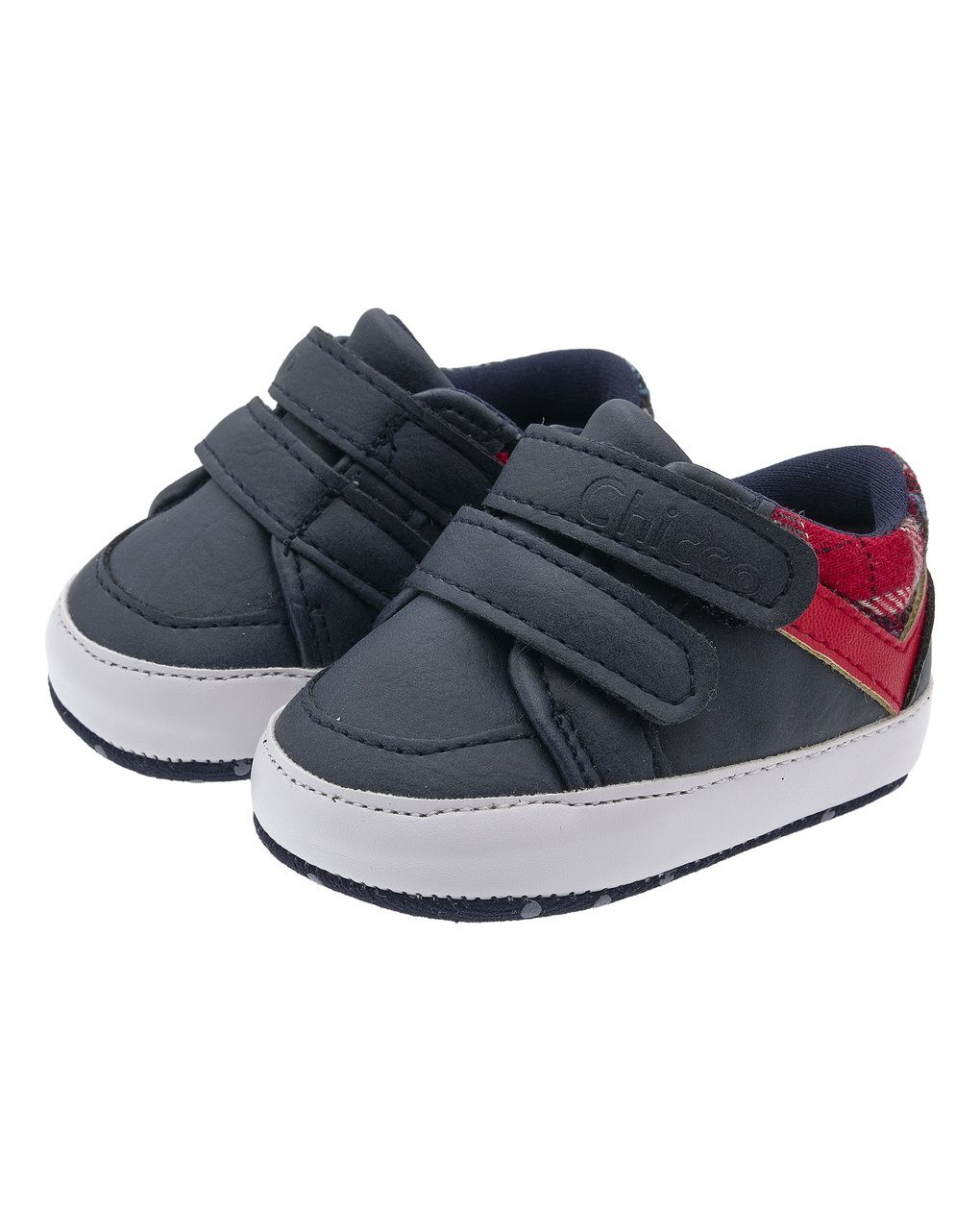 Chicco - scarpe bimbo blu olfio scozzese