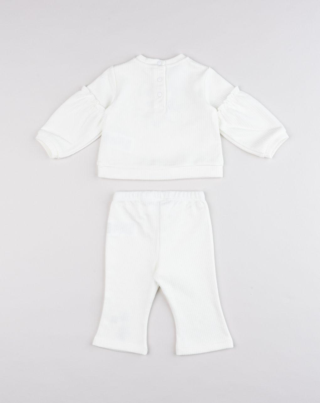 Set 2 pezzi top+pantaloni neonata fatina panna