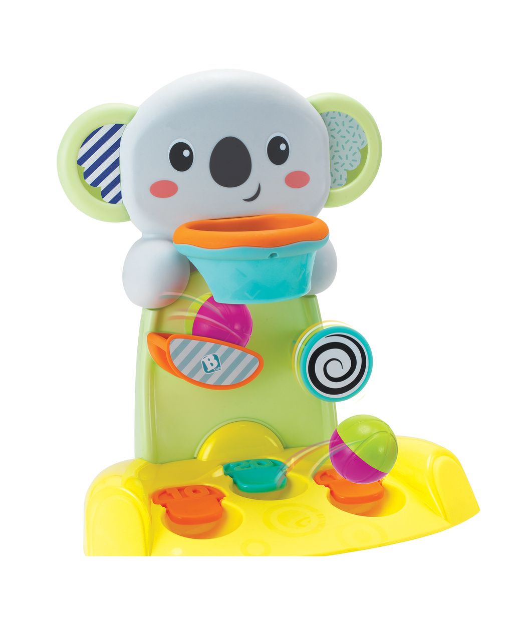 Set 2 in 1 busy stack & nest ball drop - happy hoops - b-kids
