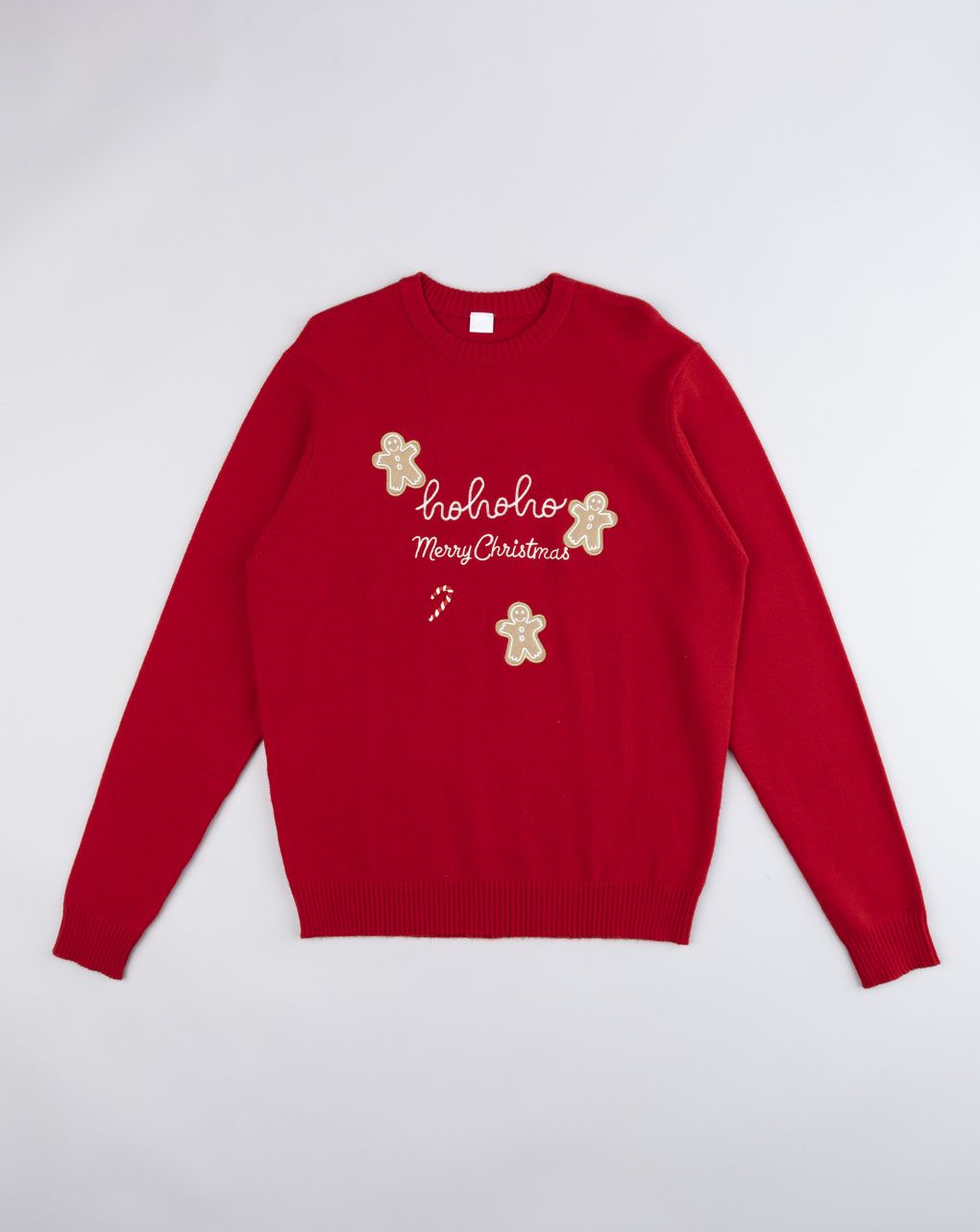 Maglione uomo natale rosso con dettagli a tema