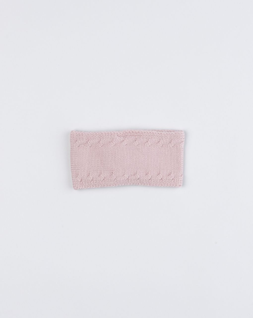 Fascia capelli tricot bimba rosa applicata