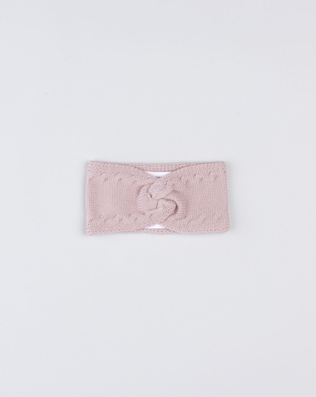 Fascia capelli tricot bimba rosa applicata