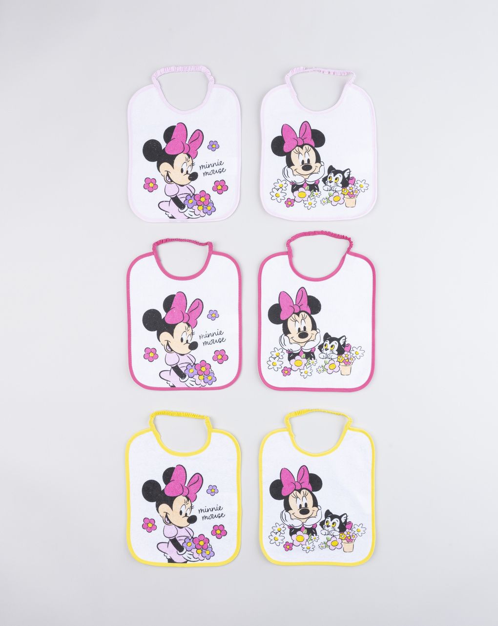Pack 6 bavaglini bambina minnie mouse disney